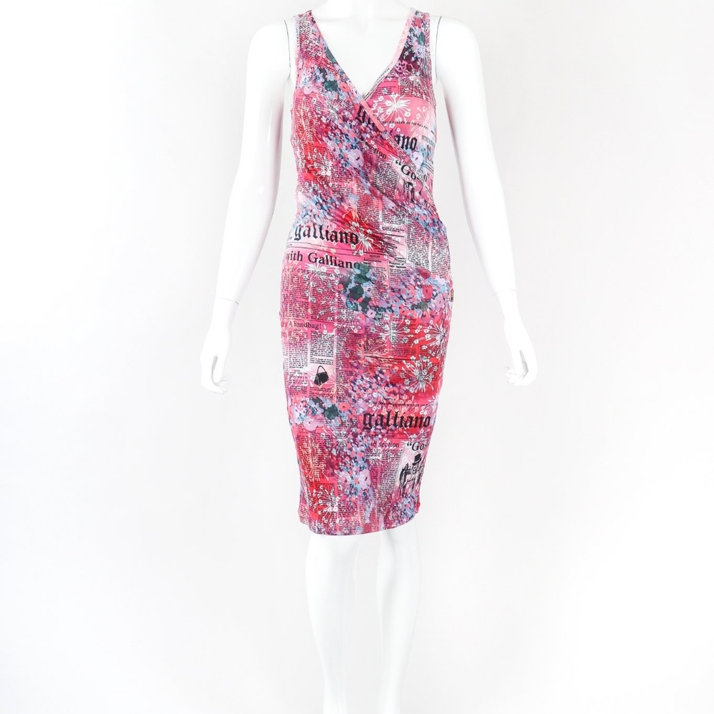JOHN GALLIANO  NEWSPAPER DRESS sz 46